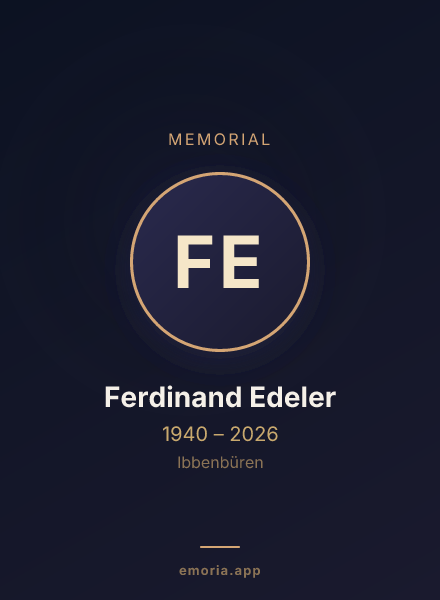 Memorial portrait of Ferdinand Edeler
