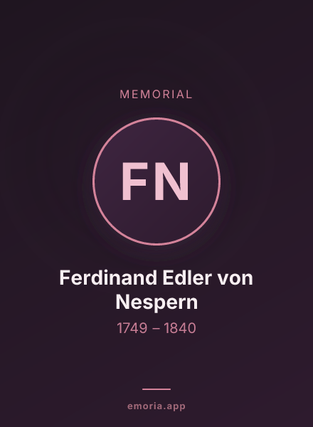 Memorial portrait of Ferdinand Edler von Nespern