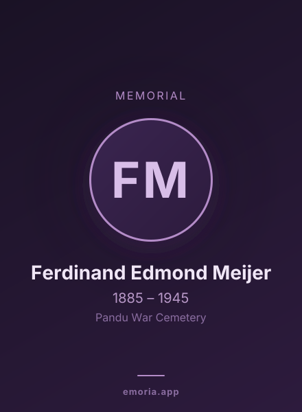Memorial portrait of Ferdinand Edmond Meijer