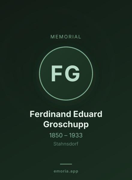 Memorial portrait of Ferdinand Eduard Groschupp