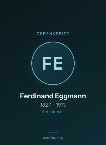 Gedenkportrait von Ferdinand Eggmann