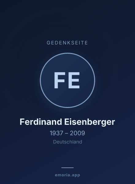 Gedenkportrait von Ferdinand Eisenberger