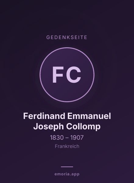 Gedenkportrait von Ferdinand Emmanuel Joseph Collomp