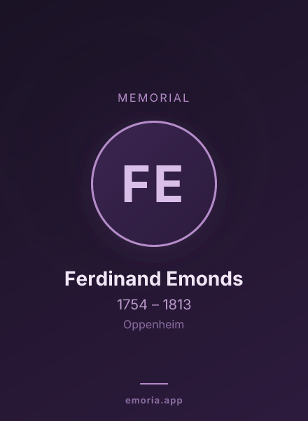 Memorial portrait of Ferdinand Emonds