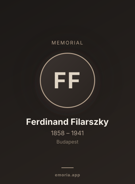 Memorial portrait of Ferdinand Filarszky