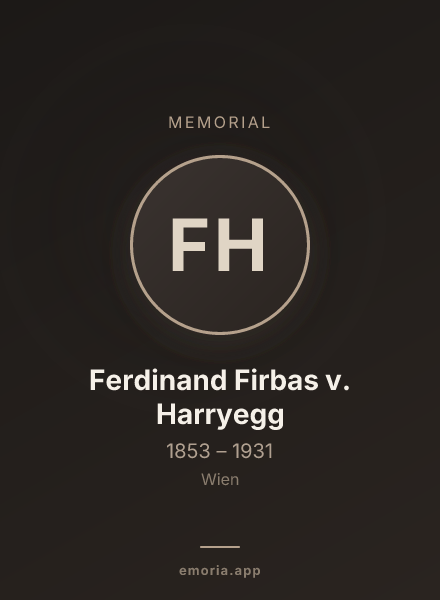 Memorial portrait of Ferdinand Firbas v. Harryegg