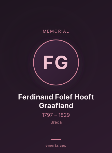 Memorial portrait of Ferdinand Folef Hooft Graafland