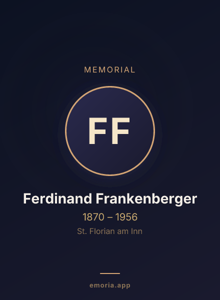 Memorial portrait of Ferdinand Frankenberger