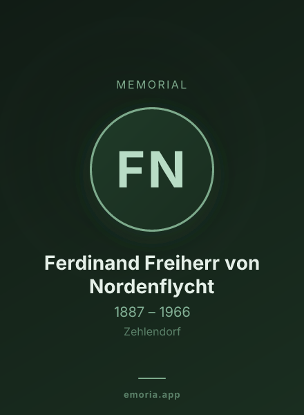 Memorial portrait of Ferdinand Freiherr von Nordenflycht