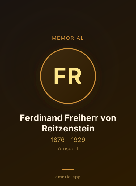 Memorial portrait of Ferdinand Freiherr von Reitzenstein