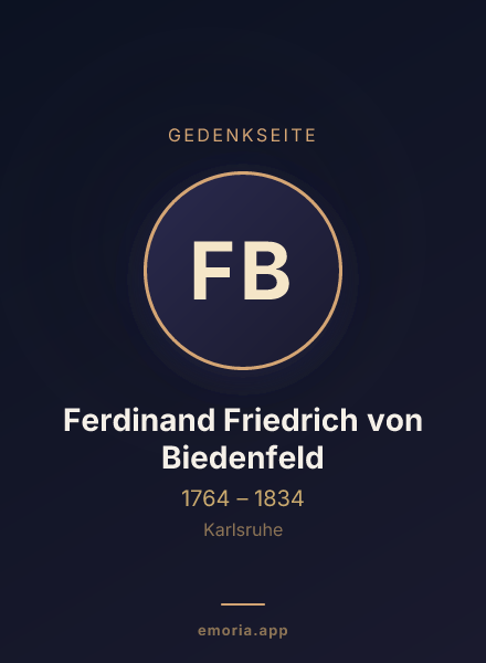 Gedenkportrait von Ferdinand Friedrich von Biedenfeld