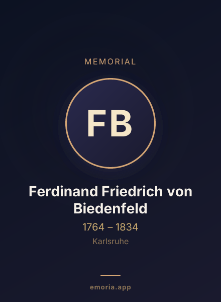 Memorial portrait of Ferdinand Friedrich von Biedenfeld