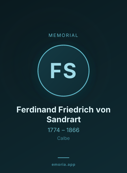 Memorial portrait of Ferdinand Friedrich von Sandrart