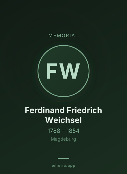 Memorial portrait of Ferdinand Friedrich Weichsel