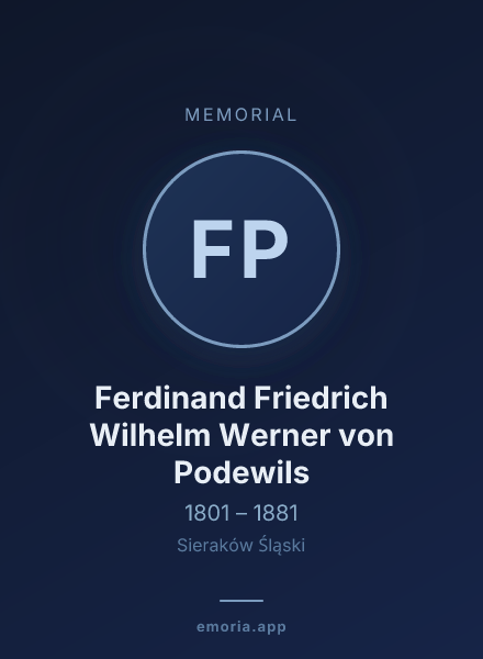 Memorial portrait of Ferdinand Friedrich Wilhelm Werner von Podewils