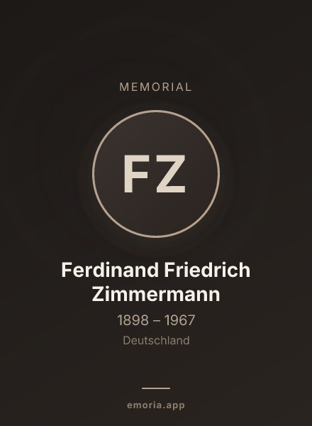 Memorial portrait of Ferdinand Friedrich Zimmermann