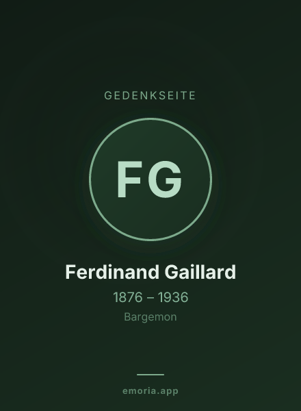 Gedenkportrait von Ferdinand Gaillard