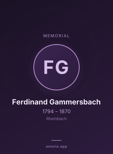 Memorial portrait of Ferdinand Gammersbach