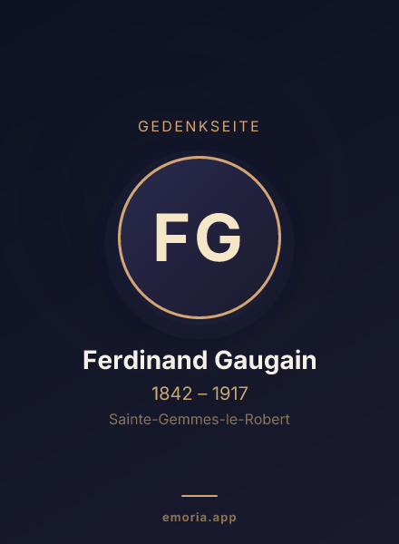 Gedenkportrait von Ferdinand Gaugain