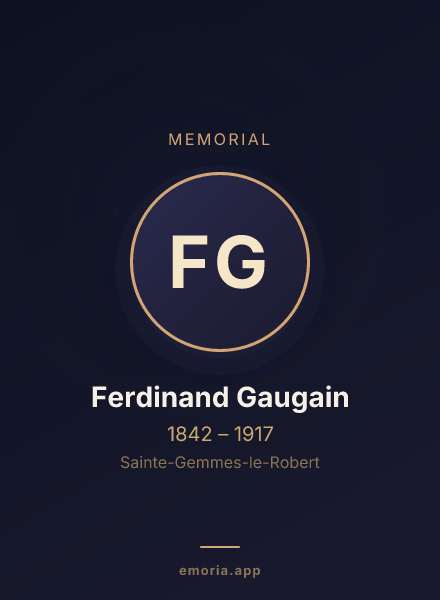 Memorial portrait of Ferdinand Gaugain