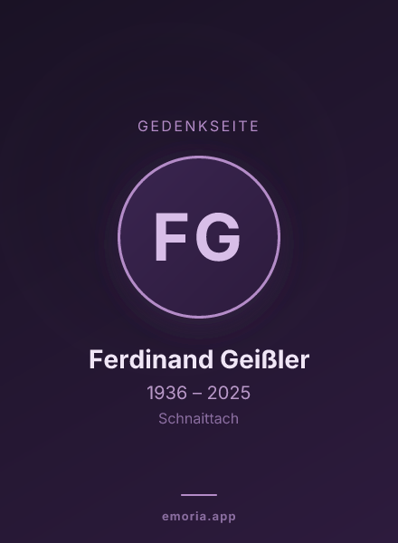 Gedenkportrait von Ferdinand Geißler