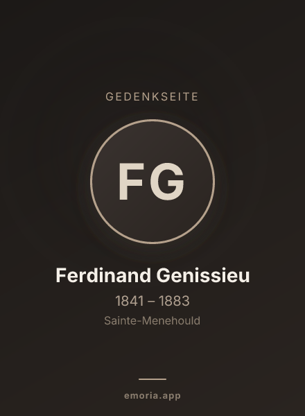Gedenkportrait von Ferdinand Genissieu