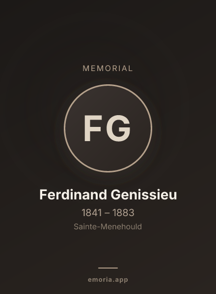 Memorial portrait of Ferdinand Genissieu
