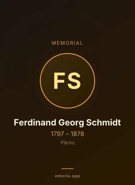 Memorial portrait of Ferdinand Georg Schmidt