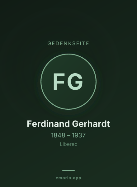 Gedenkportrait von Ferdinand Gerhardt