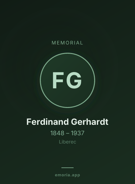 Memorial portrait of Ferdinand Gerhardt