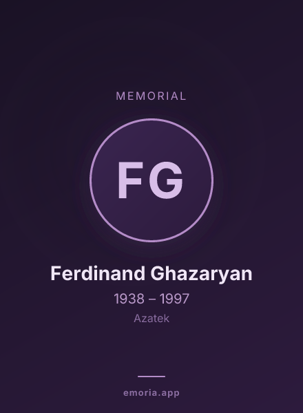 Memorial portrait of Ferdinand Ghazaryan