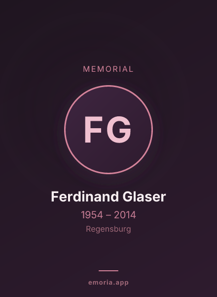 Memorial portrait of Ferdinand Glaser