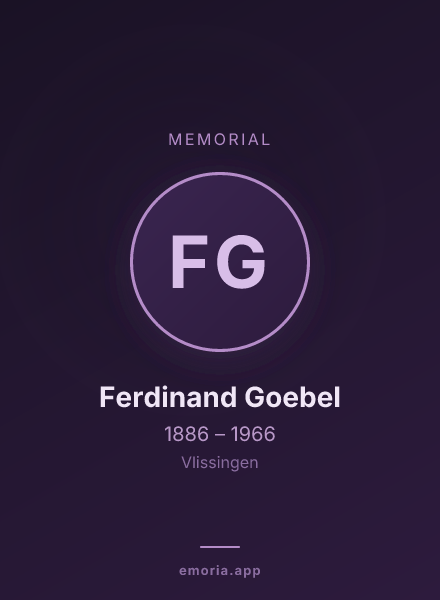 Memorial portrait of Ferdinand Goebel