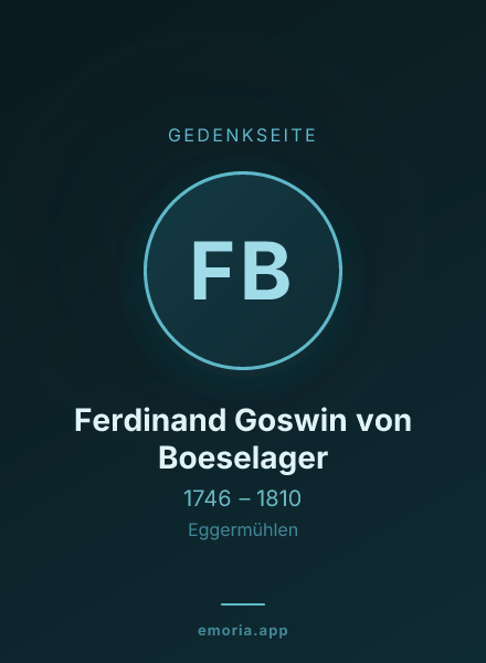 Gedenkportrait von Ferdinand Goswin von Boeselager