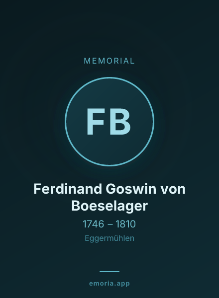 Memorial portrait of Ferdinand Goswin von Boeselager
