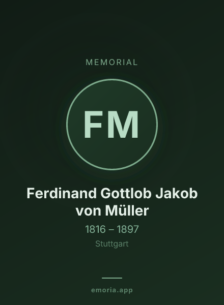 Memorial portrait of Ferdinand Gottlob Jakob von Müller