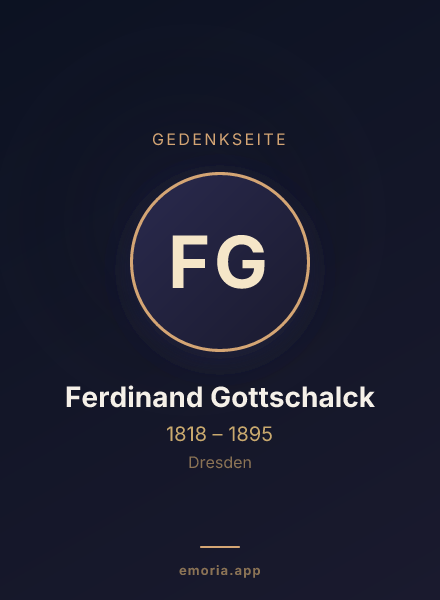 Gedenkportrait von Ferdinand Gottschalck