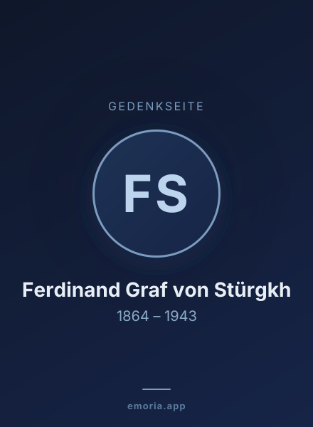 Gedenkportrait von Ferdinand Graf von Stürgkh