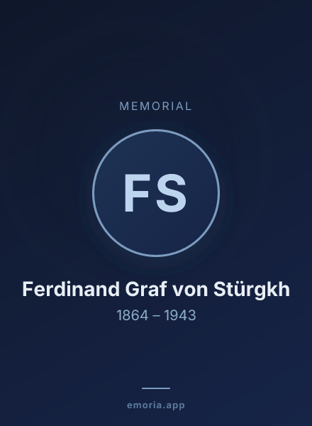 Memorial portrait of Ferdinand Graf von Stürgkh