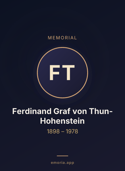 Memorial portrait of Ferdinand Graf von Thun-Hohenstein