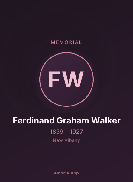 Memorial portrait of Ferdinand Graham Walker