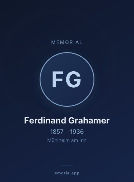 Memorial portrait of Ferdinand Grahamer