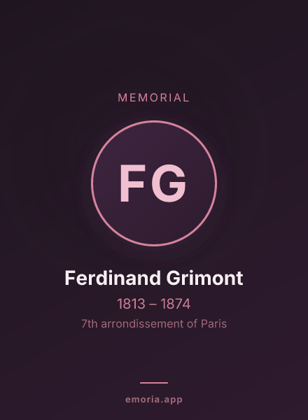 Memorial portrait of Ferdinand Grimont
