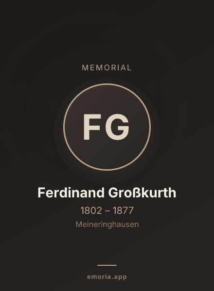 Memorial portrait of Ferdinand Großkurth