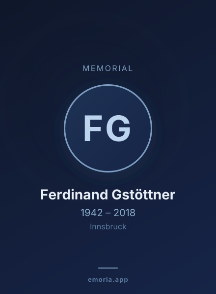 Memorial portrait of Ferdinand Gstöttner