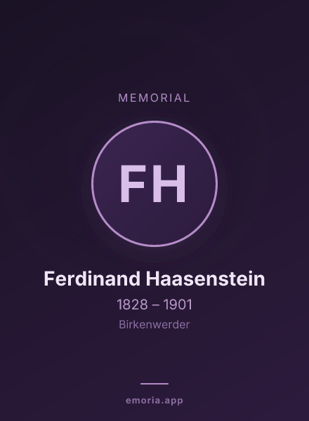 Memorial portrait of Ferdinand Haasenstein