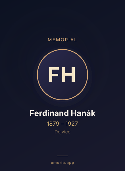 Memorial portrait of Ferdinand Hanák