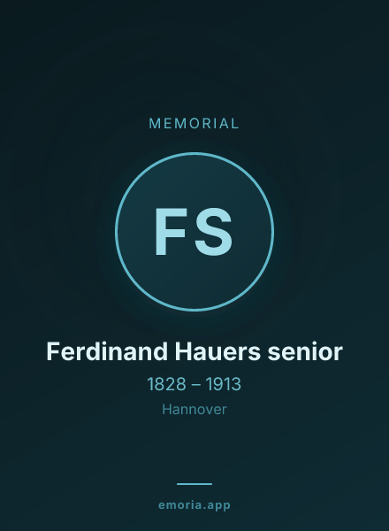 Memorial portrait of Ferdinand Hauers senior