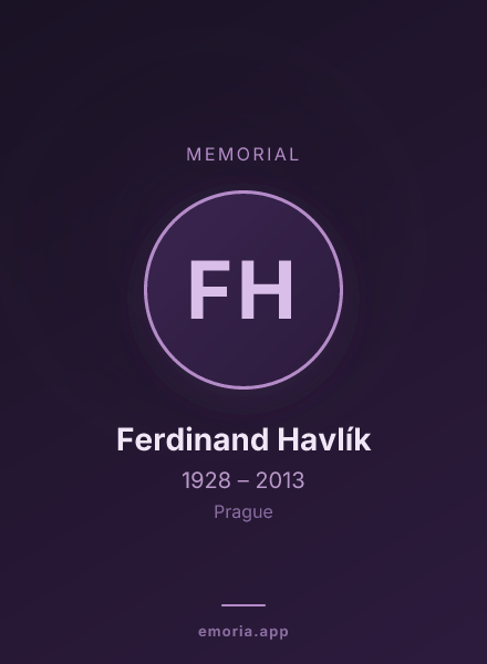 Memorial portrait of Ferdinand Havlík