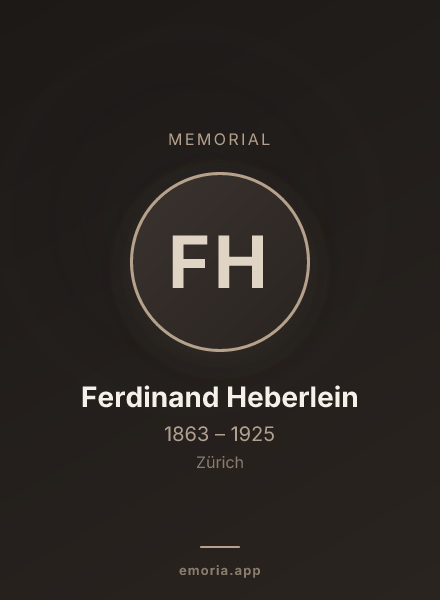 Memorial portrait of Ferdinand Heberlein